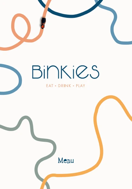 Binkies menukaart